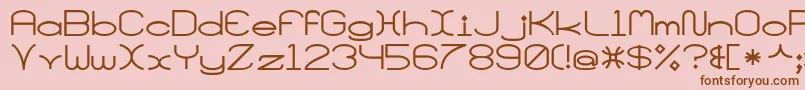 SantaMonciaMf-Schriftart – Braune Schriften auf rosa Hintergrund