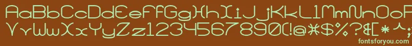 SantaMonciaMf Font – Green Fonts on Brown Background