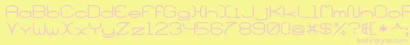 SantaMonciaMf Font – Pink Fonts on Yellow Background