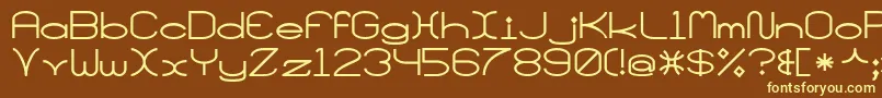 SantaMonciaMf Font – Yellow Fonts on Brown Background