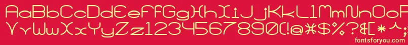 フォントSantaMonciaMf – 黄色の文字、赤い背景