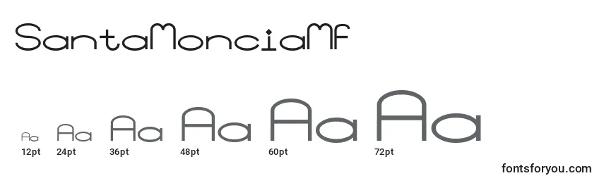 SantaMonciaMf Font Sizes