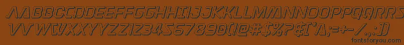 Discotechia3D Font – Black Fonts on Brown Background