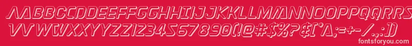 Discotechia3D Font – Pink Fonts on Red Background