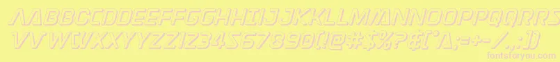 Discotechia3D Font – Pink Fonts on Yellow Background