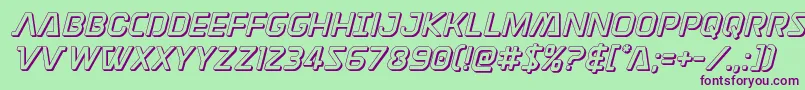 Discotechia3D Font – Purple Fonts on Green Background