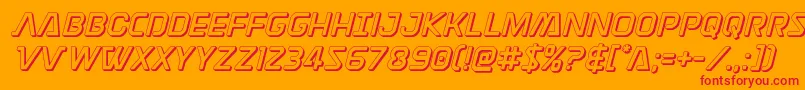 Discotechia3D Font – Red Fonts on Orange Background