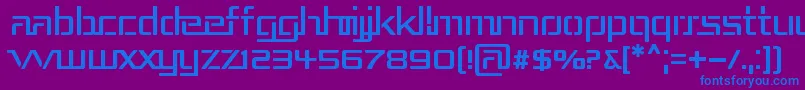 Repub3 Font – Blue Fonts on Purple Background