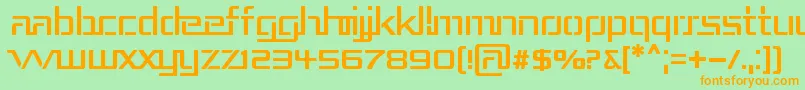 Repub3 Font – Orange Fonts on Green Background