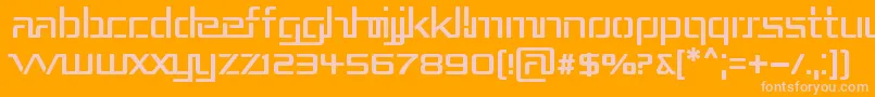 Repub3 Font – Pink Fonts on Orange Background