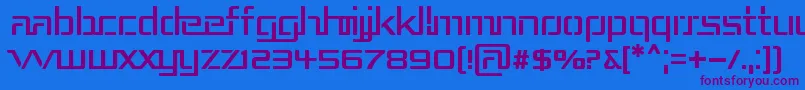 Repub3 Font – Purple Fonts on Blue Background