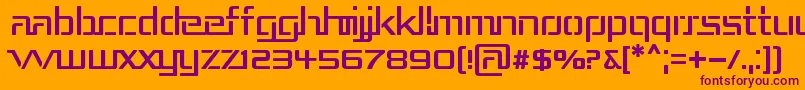 Repub3 Font – Purple Fonts on Orange Background