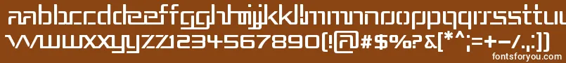 Repub3 Font – White Fonts on Brown Background
