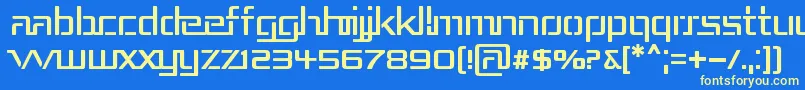 フォントRepub3 – 黄色の文字、青い背景