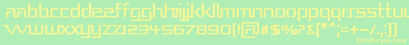 Repub3 Font – Yellow Fonts on Green Background