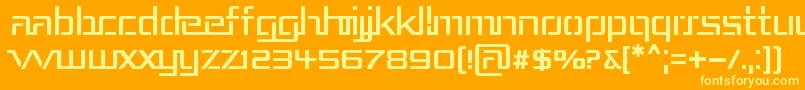 Repub3 Font – Yellow Fonts on Orange Background