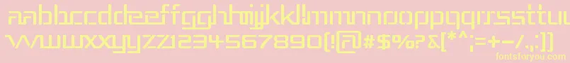 Repub3 Font – Yellow Fonts on Pink Background