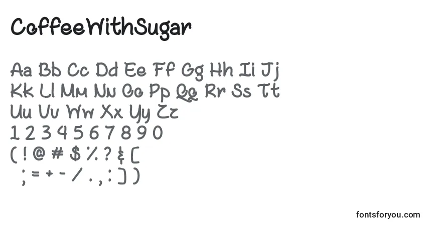 Шрифт CoffeeWithSugar – алфавит, цифры, специальные символы