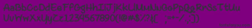 CoffeeWithSugar Font – Black Fonts on Purple Background