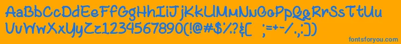 CoffeeWithSugar Font – Blue Fonts on Orange Background