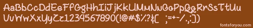 CoffeeWithSugar Font – Pink Fonts on Brown Background