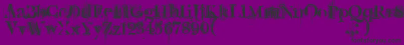 Retrorockposter Font – Black Fonts on Purple Background