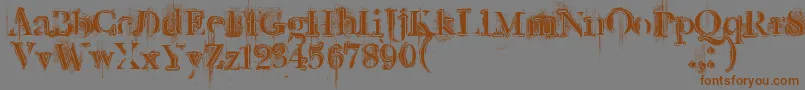 Retrorockposter Font – Brown Fonts on Gray Background