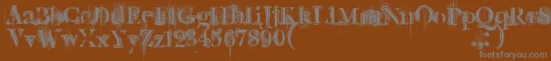 Retrorockposter Font – Gray Fonts on Brown Background