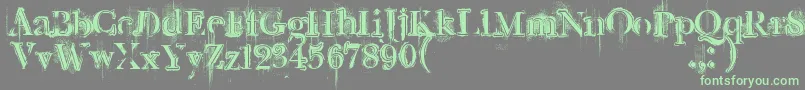 Retrorockposter Font – Green Fonts on Gray Background