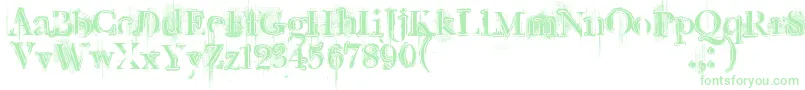 Retrorockposter-Schriftart – Grüne Schriften auf weißem Hintergrund