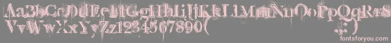 Retrorockposter Font – Pink Fonts on Gray Background