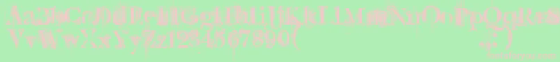 Retrorockposter Font – Pink Fonts on Green Background
