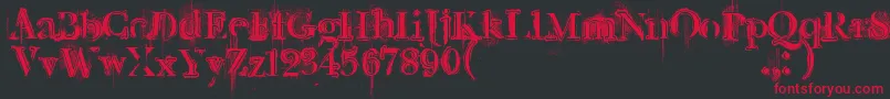 Шрифт Retrorockposter – красные шрифты на чёрном фоне