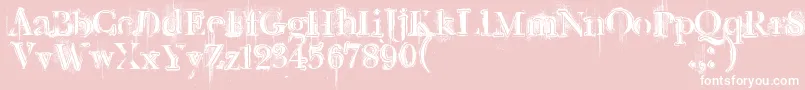 Retrorockposter Font – White Fonts on Pink Background