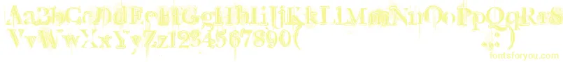 Retrorockposter Font – Yellow Fonts on White Background