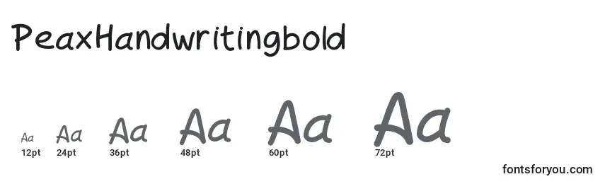 PeaxHandwritingbold Font Sizes