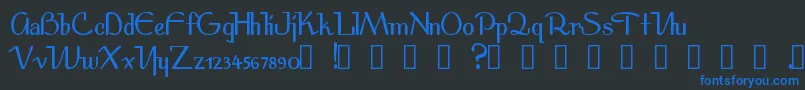 Spirit Font – Blue Fonts on Black Background