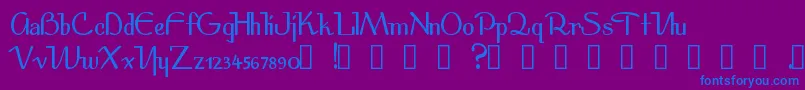 Spirit Font – Blue Fonts on Purple Background