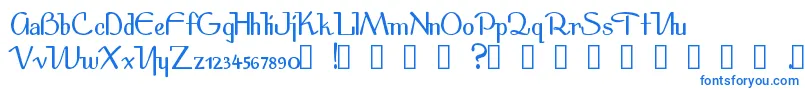 Spirit Font – Blue Fonts on White Background