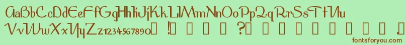 Spirit Font – Brown Fonts on Green Background