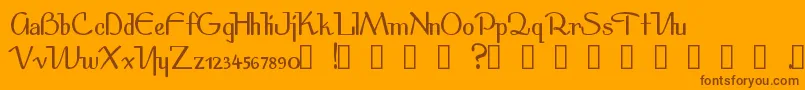 Шрифт Spirit – коричневые шрифты на оранжевом фоне