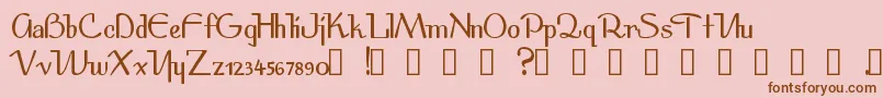 Spirit-fontti – ruskeat fontit vaaleanpunaisella taustalla