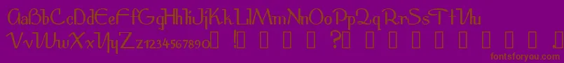 フォントSpirit – 紫色の背景に茶色のフォント