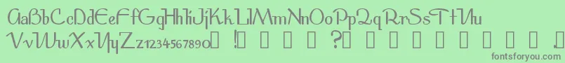 Spirit Font – Gray Fonts on Green Background