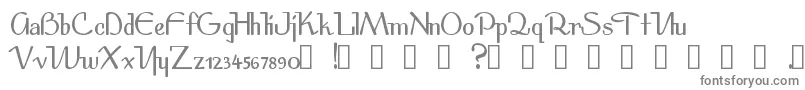 Spirit-fontti – harmaat kirjasimet valkoisella taustalla