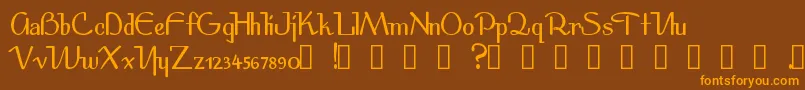 Spirit Font – Orange Fonts on Brown Background