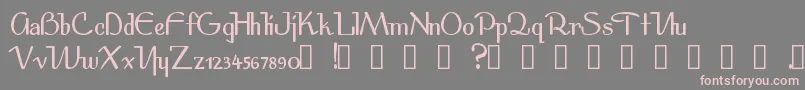 Spirit Font – Pink Fonts on Gray Background