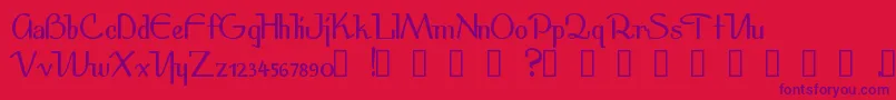 Spirit Font – Purple Fonts on Red Background