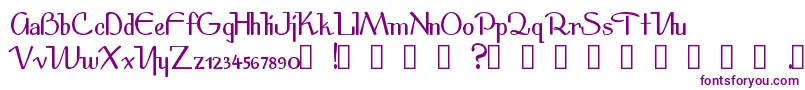 フォントSpirit – 白い背景に紫のフォント