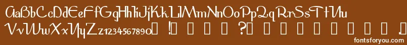 Spirit Font – White Fonts on Brown Background